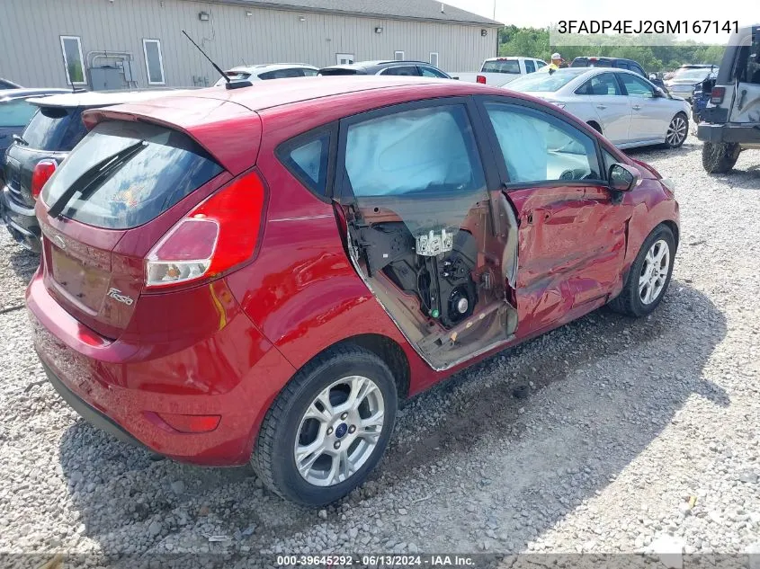 2016 Ford Fiesta Se VIN: 3FADP4EJ2GM167141 Lot: 39645292