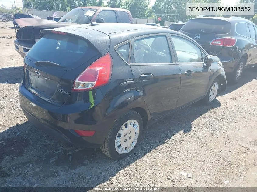 2016 Ford Fiesta S VIN: 3FADP4TJ9GM138562 Lot: 39648655