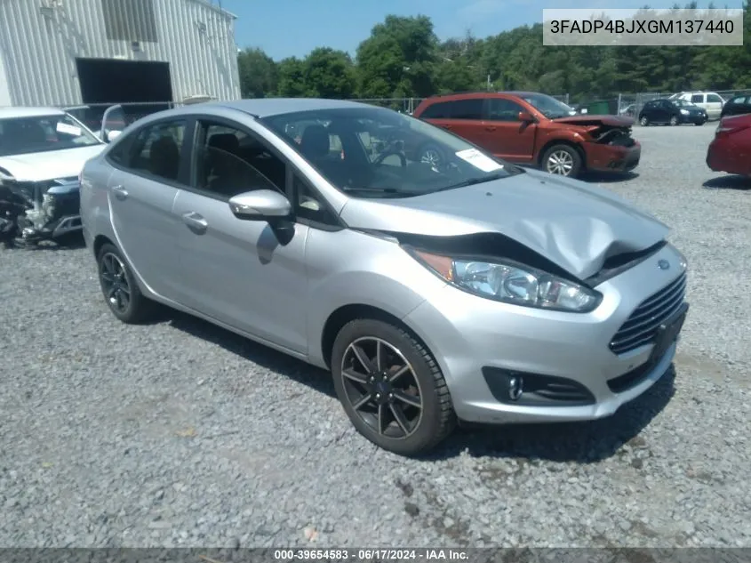 2016 Ford Fiesta Se VIN: 3FADP4BJXGM137440 Lot: 39654583