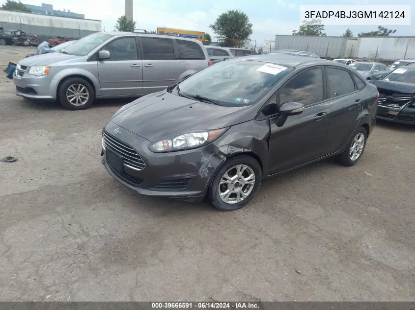 2016 Ford Fiesta Se VIN: 3FADP4BJ3GM142124 Lot: 39666591