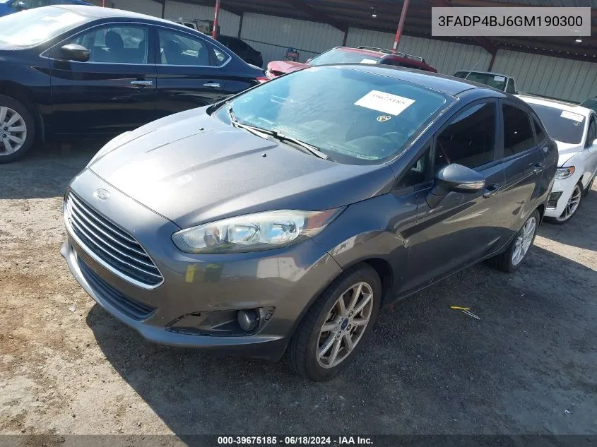 2016 Ford Fiesta Se VIN: 3FADP4BJ6GM190300 Lot: 39675185