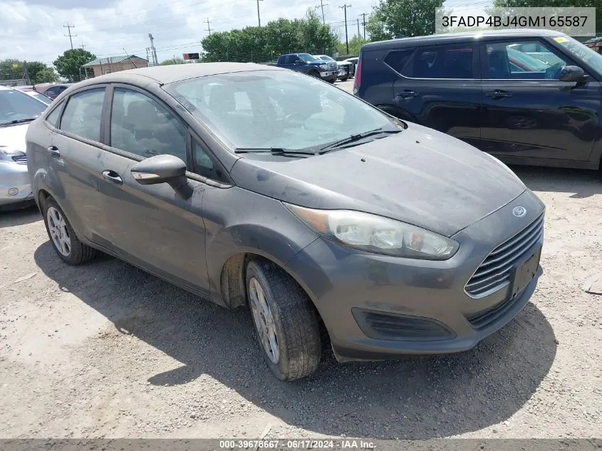 2016 Ford Fiesta Se VIN: 3FADP4BJ4GM165587 Lot: 39678667