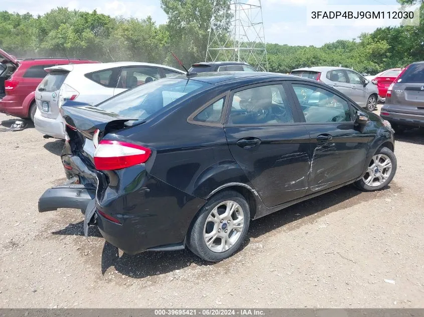 2016 Ford Fiesta Se VIN: 3FADP4BJ9GM112030 Lot: 39695421