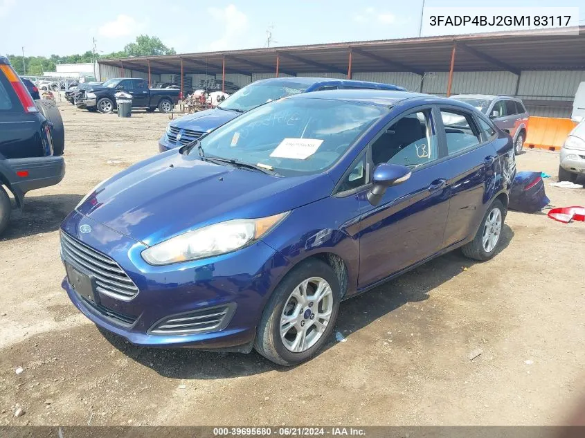 2016 Ford Fiesta Se VIN: 3FADP4BJ2GM183117 Lot: 39695680