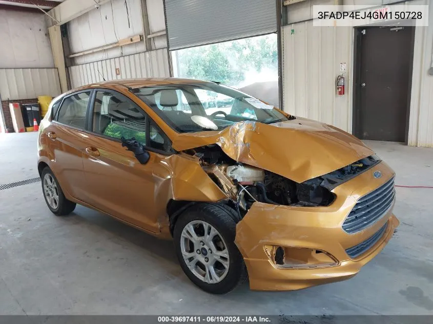 2016 Ford Fiesta Se VIN: 3FADP4EJ4GM150728 Lot: 39697411