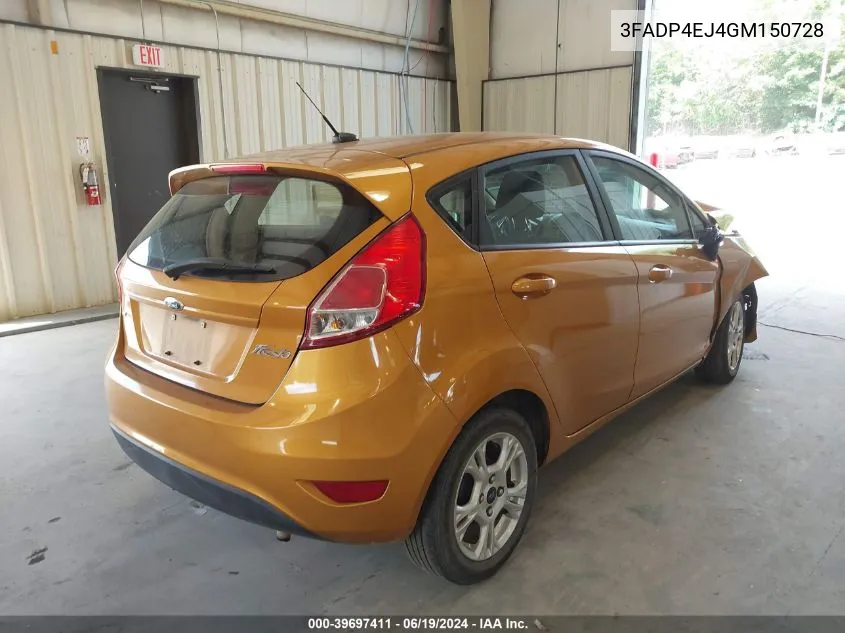 3FADP4EJ4GM150728 2016 Ford Fiesta Se