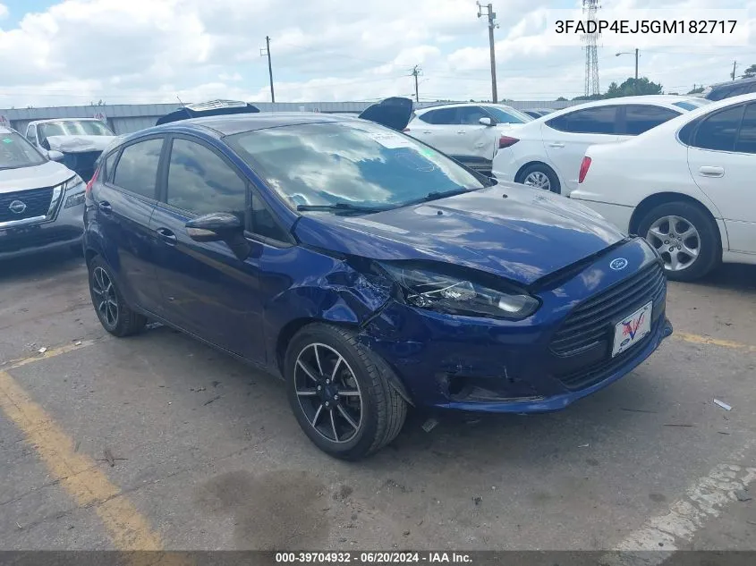 2016 Ford Fiesta Se VIN: 3FADP4EJ5GM182717 Lot: 39704932