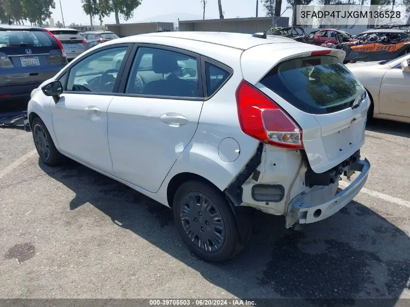 2016 Ford Fiesta S VIN: 3FADP4TJXGM136528 Lot: 39705503