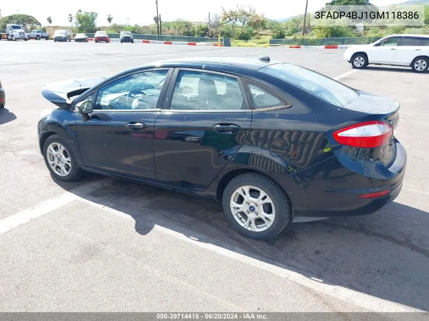 3FADP4BJ1GM118386 2016 Ford Fiesta Se