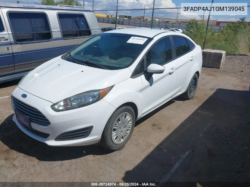 2016 Ford Fiesta S VIN: 3FADP4AJ1GM139045 Lot: 39724974