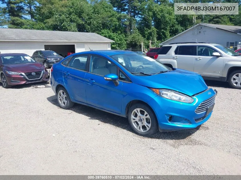 3FADP4BJ3GM167007 2016 Ford Fiesta Se