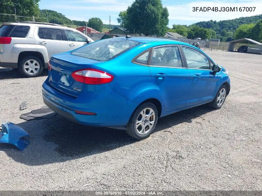 3FADP4BJ3GM167007 2016 Ford Fiesta Se