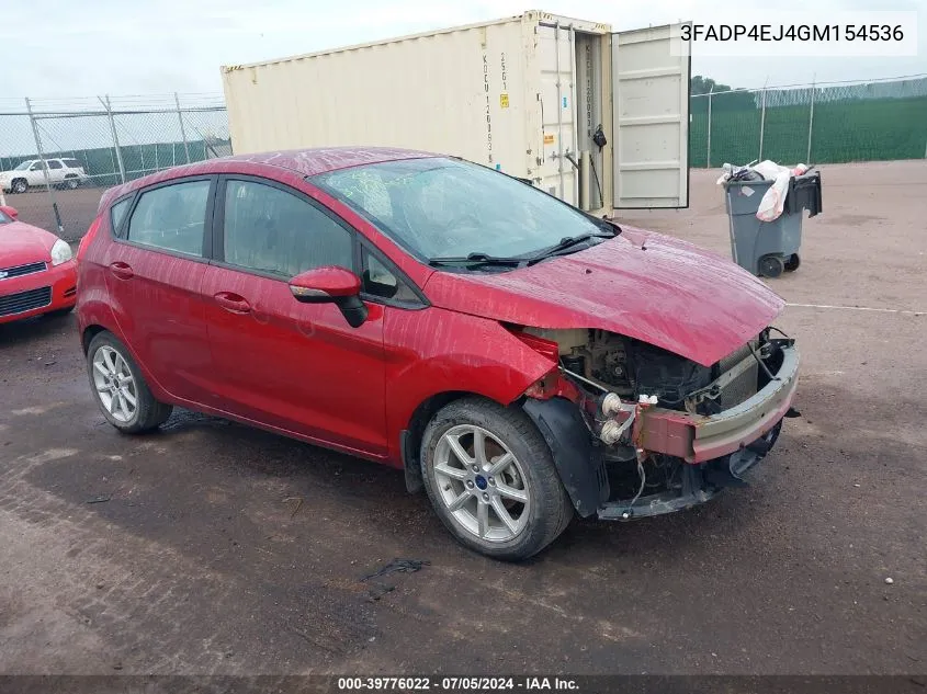 3FADP4EJ4GM154536 2016 Ford Fiesta Se