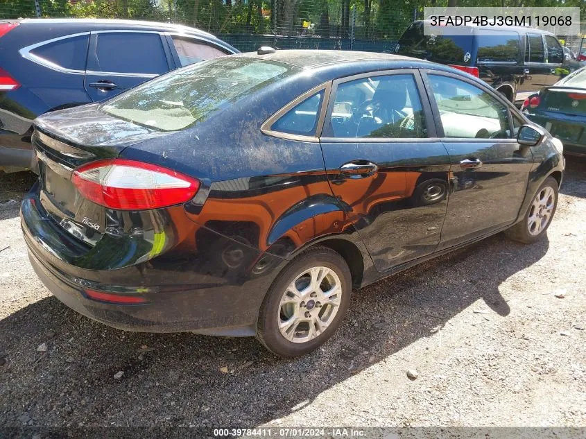 2016 Ford Fiesta Se VIN: 3FADP4BJ3GM119068 Lot: 39784411