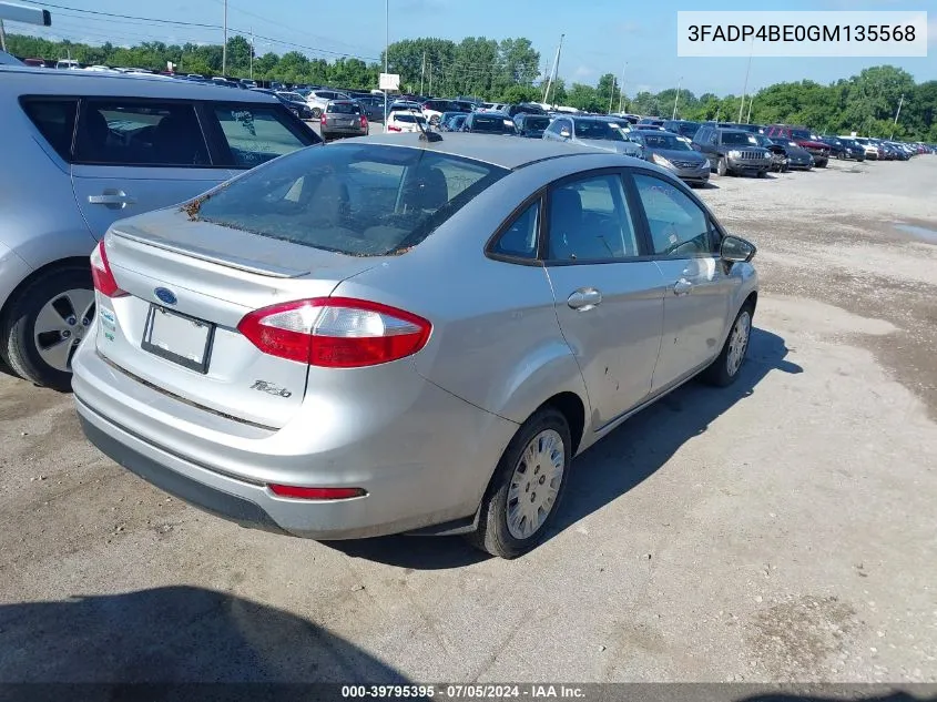 2016 Ford Fiesta Se VIN: 3FADP4BE0GM135568 Lot: 39795395