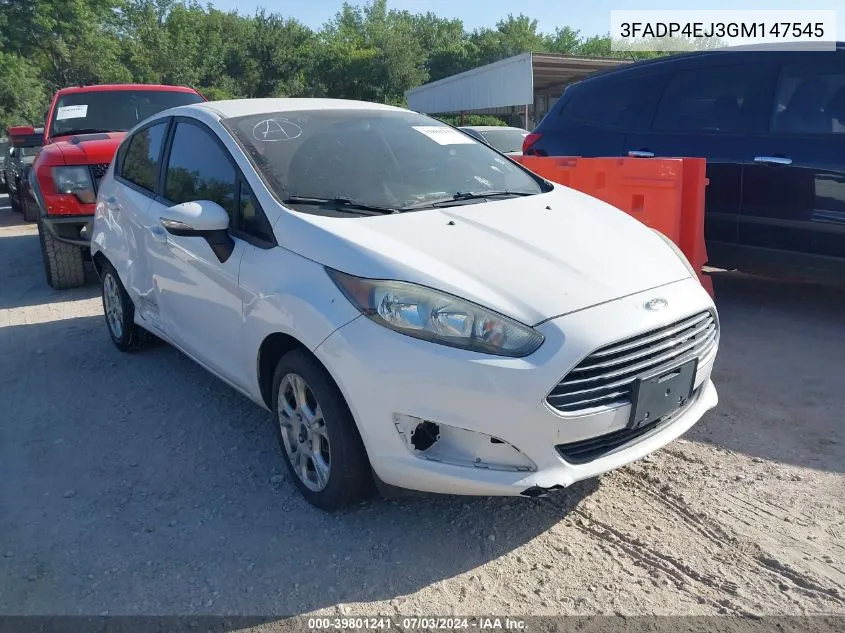 2016 Ford Fiesta Se VIN: 3FADP4EJ3GM147545 Lot: 39801241