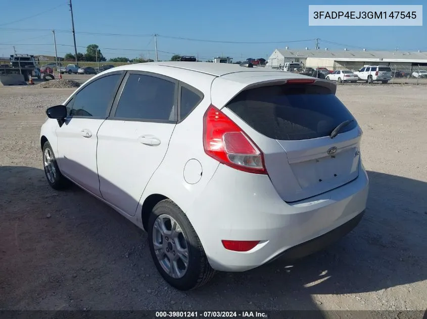 2016 Ford Fiesta Se VIN: 3FADP4EJ3GM147545 Lot: 39801241