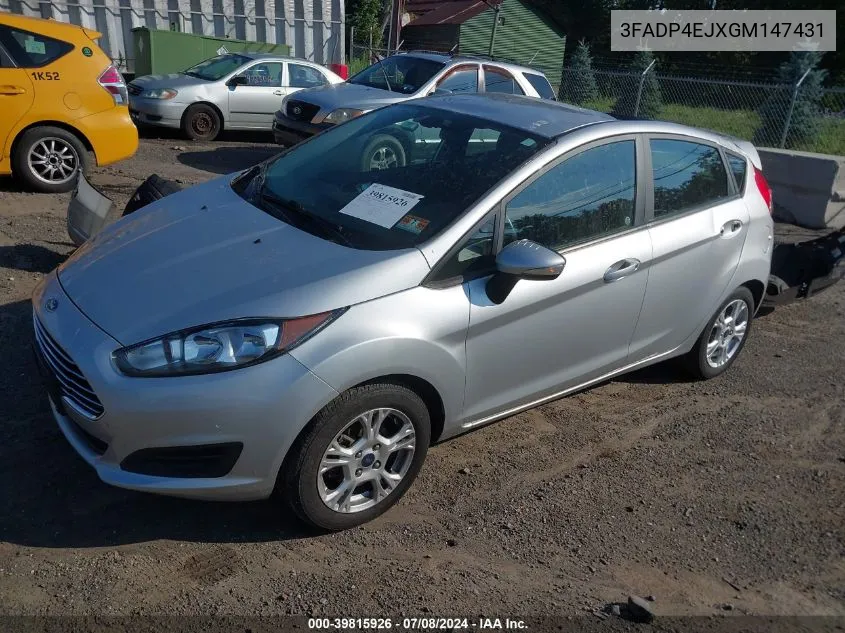 2016 Ford Fiesta Se VIN: 3FADP4EJXGM147431 Lot: 39815926