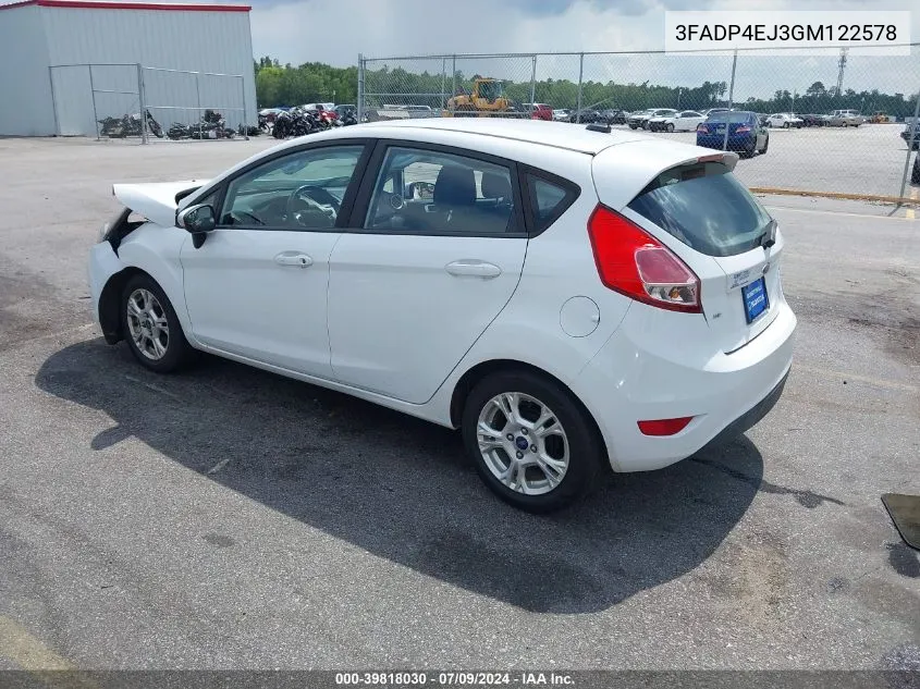 3FADP4EJ3GM122578 2016 Ford Fiesta Se