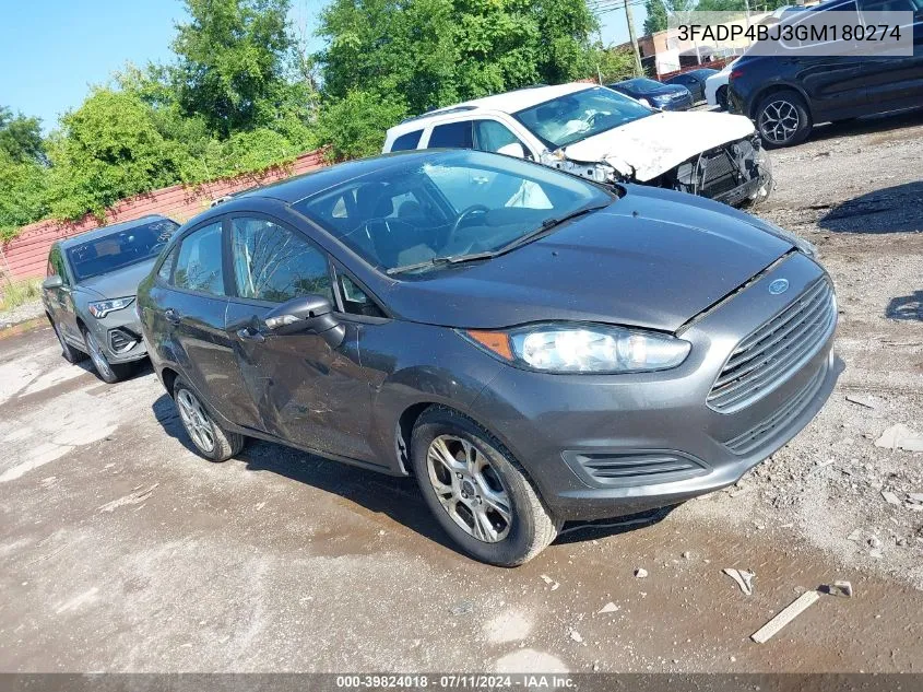 2016 Ford Fiesta Se VIN: 3FADP4BJ3GM180274 Lot: 39824018