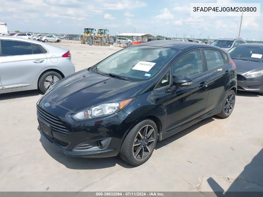 3FADP4EJ0GM203800 2016 Ford Fiesta Se