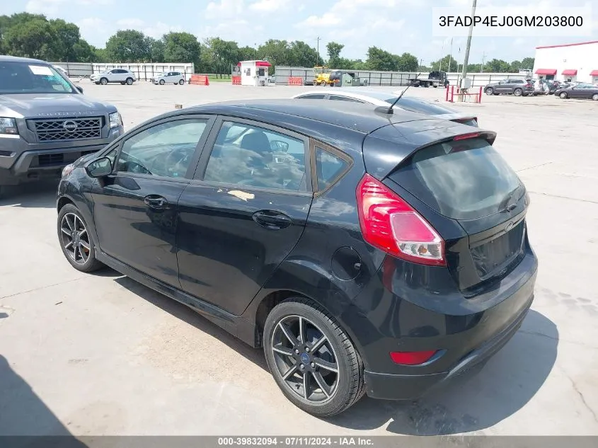 3FADP4EJ0GM203800 2016 Ford Fiesta Se