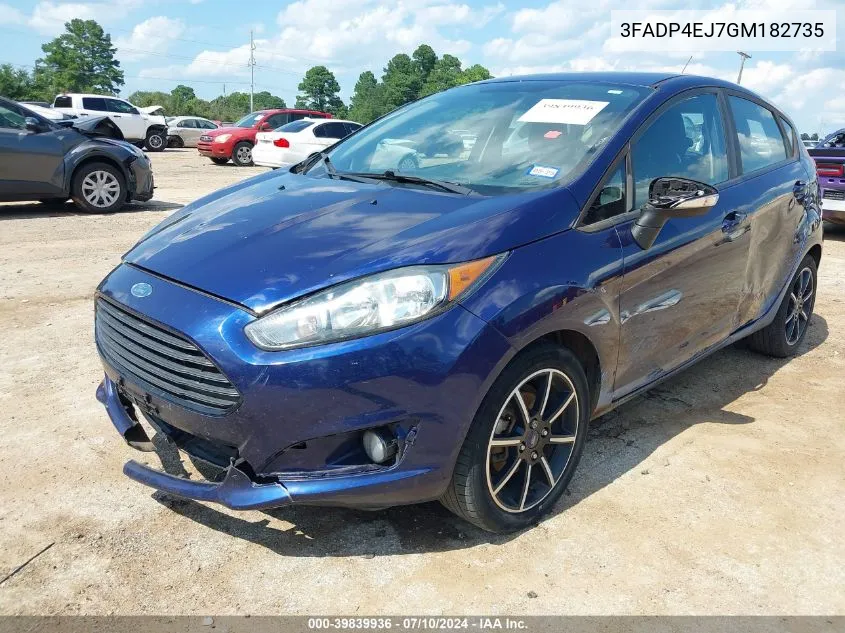 2016 Ford Fiesta Se VIN: 3FADP4EJ7GM182735 Lot: 39839936