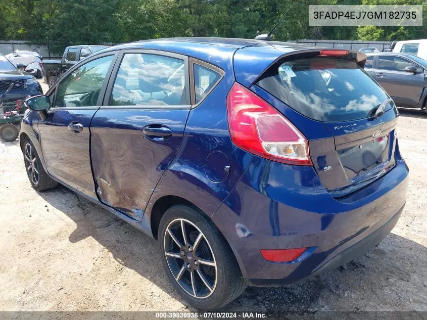 3FADP4EJ7GM182735 2016 Ford Fiesta Se