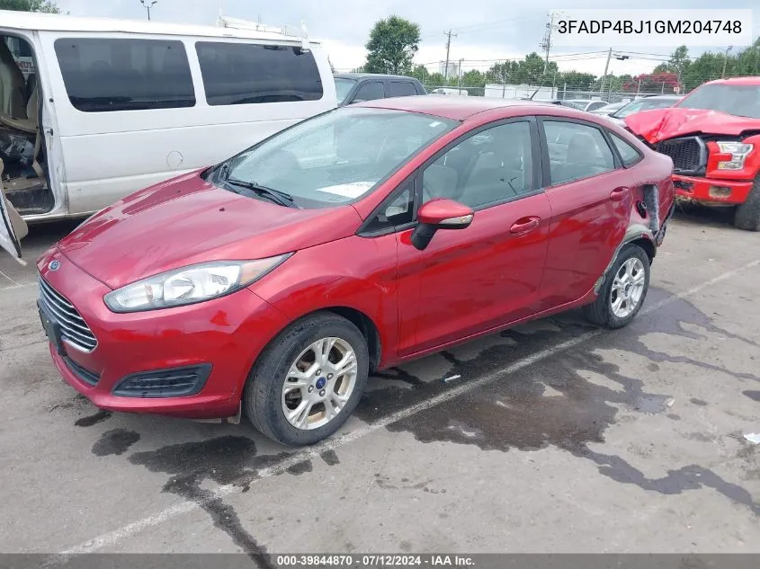 2016 Ford Fiesta Se VIN: 3FADP4BJ1GM204748 Lot: 39844870