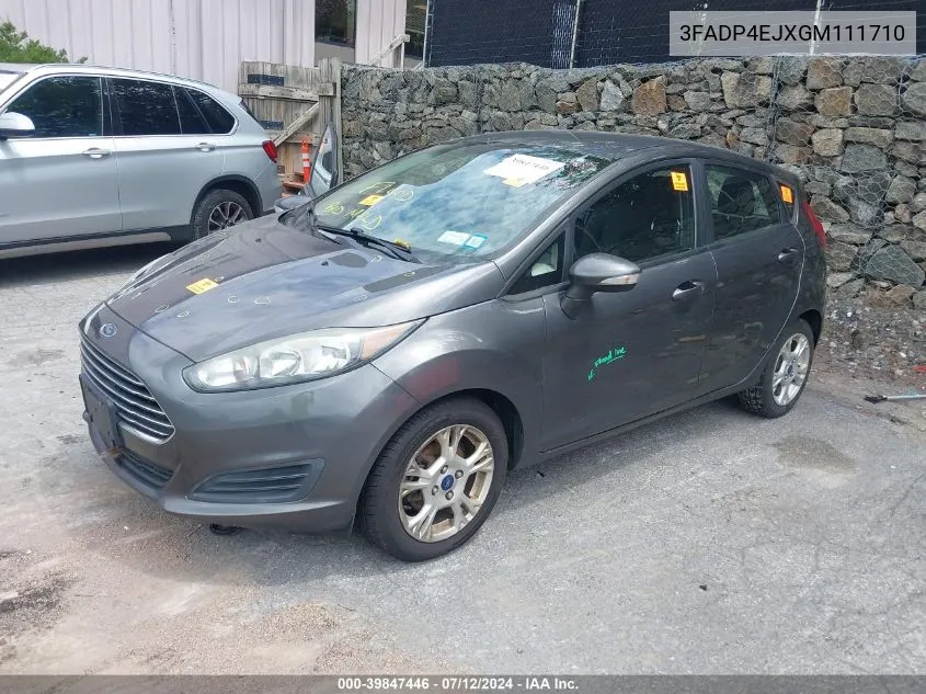 2016 Ford Fiesta Se VIN: 3FADP4EJXGM111710 Lot: 39847446