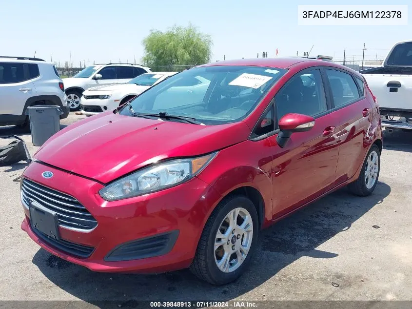 2016 Ford Fiesta Se VIN: 3FADP4EJ6GM122378 Lot: 39848913