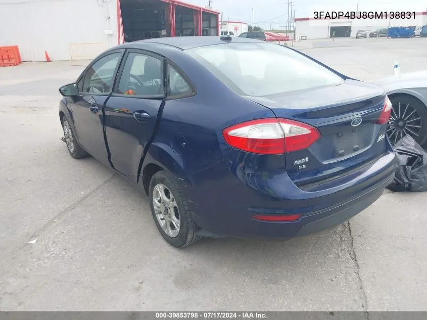 3FADP4BJ8GM138831 2016 Ford Fiesta Se