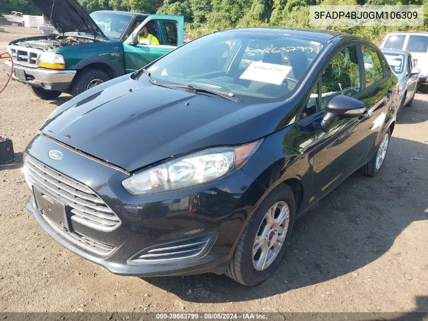 2016 Ford Fiesta Se VIN: 3FADP4BJ0GM106309 Lot: 39863799