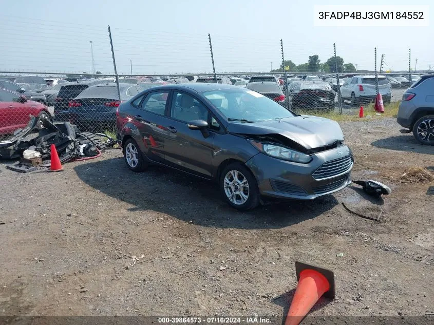 3FADP4BJ3GM184552 2016 Ford Fiesta Se