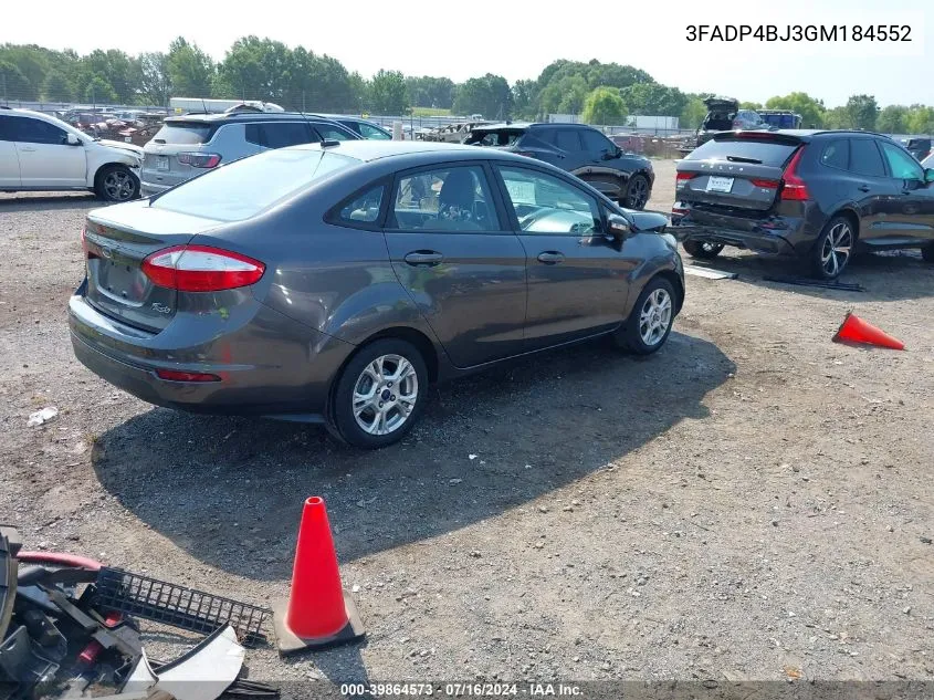 3FADP4BJ3GM184552 2016 Ford Fiesta Se