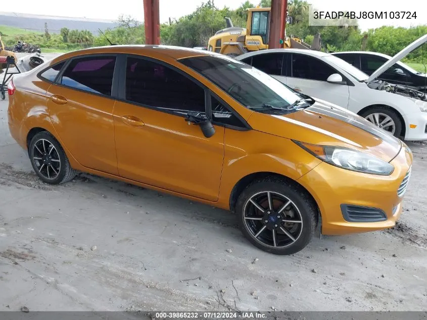 3FADP4BJ8GM103724 2016 Ford Fiesta Se