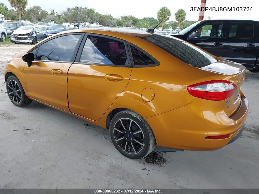 3FADP4BJ8GM103724 2016 Ford Fiesta Se