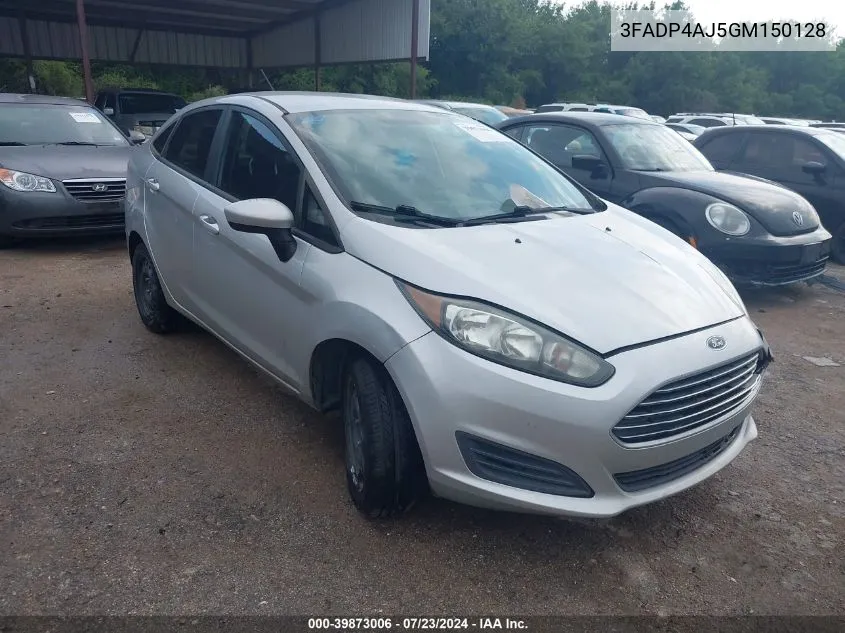 2016 Ford Fiesta S VIN: 3FADP4AJ5GM150128 Lot: 39873006