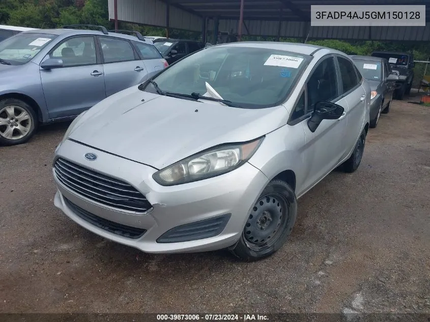 2016 Ford Fiesta S VIN: 3FADP4AJ5GM150128 Lot: 39873006