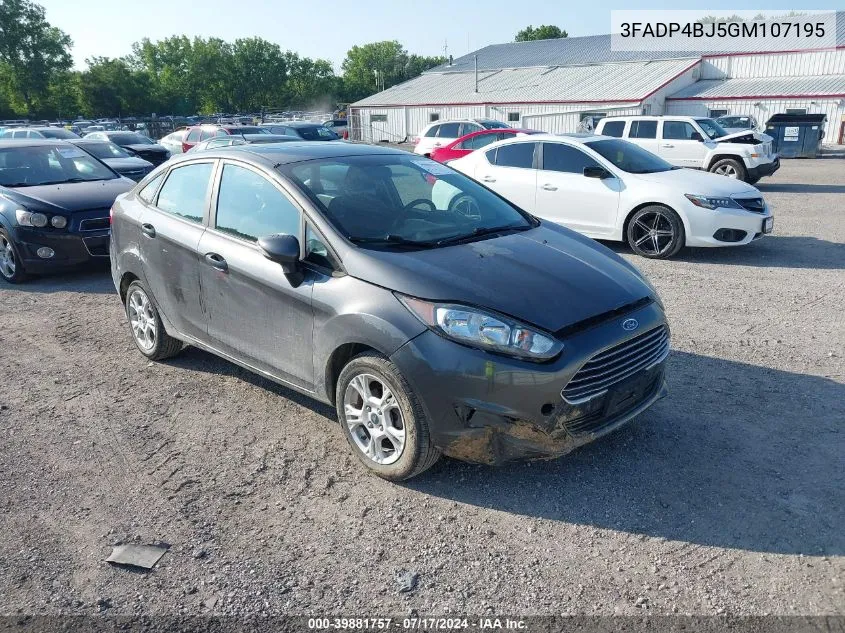 2016 Ford Fiesta Se VIN: 3FADP4BJ5GM107195 Lot: 39881757