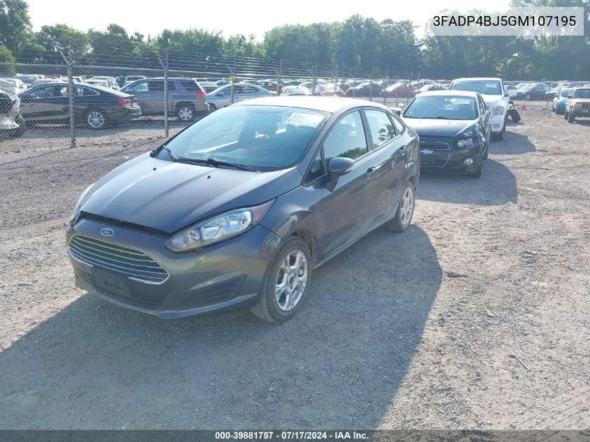 2016 Ford Fiesta Se VIN: 3FADP4BJ5GM107195 Lot: 39881757