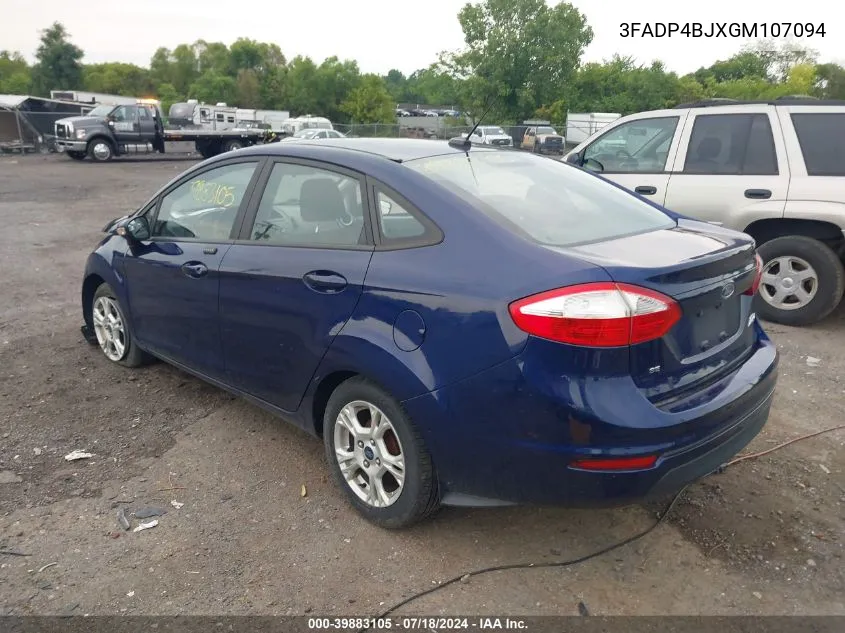 2016 Ford Fiesta Se VIN: 3FADP4BJXGM107094 Lot: 39883105