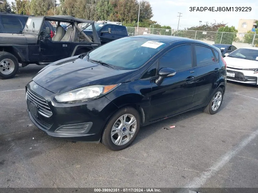 2016 Ford Fiesta Se VIN: 3FADP4EJ8GM139229 Lot: 39892351