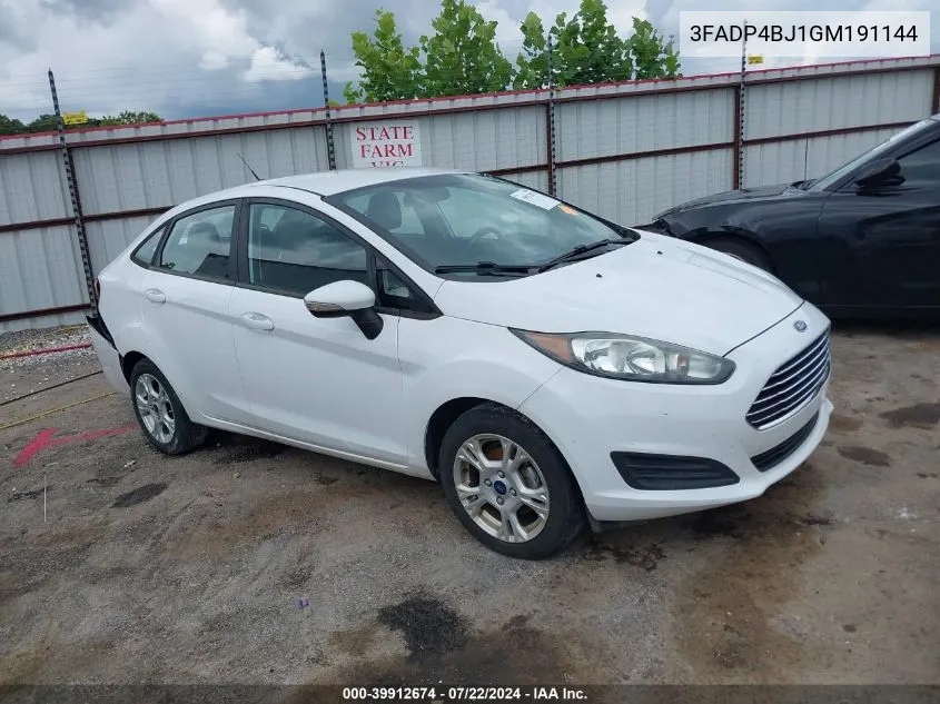 3FADP4BJ1GM191144 2016 Ford Fiesta Se