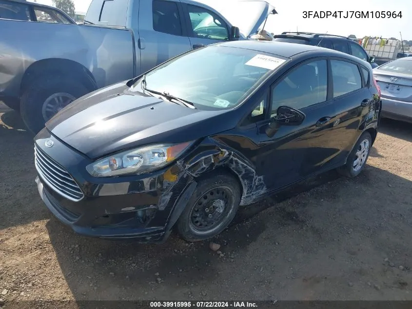 2016 Ford Fiesta S VIN: 3FADP4TJ7GM105964 Lot: 39915995