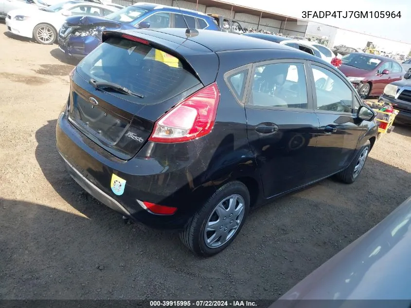 3FADP4TJ7GM105964 2016 Ford Fiesta S