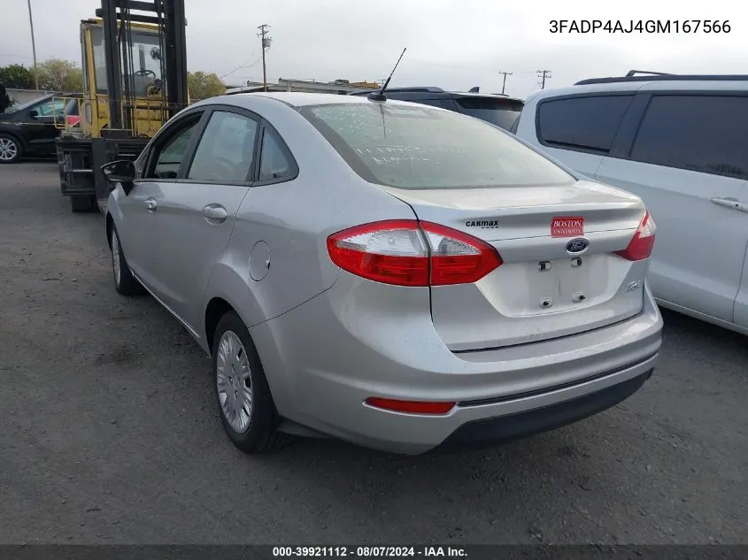 3FADP4AJ4GM167566 2016 Ford Fiesta S