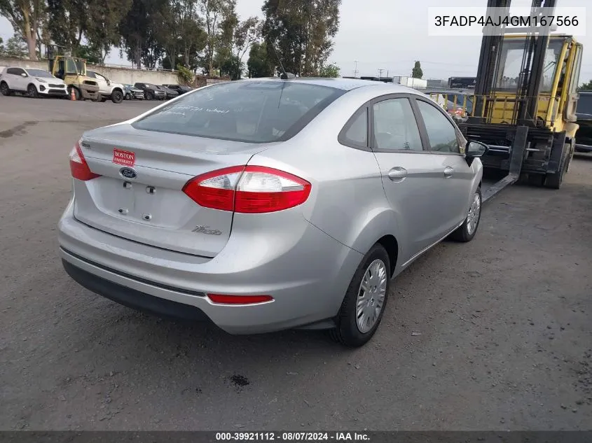 3FADP4AJ4GM167566 2016 Ford Fiesta S