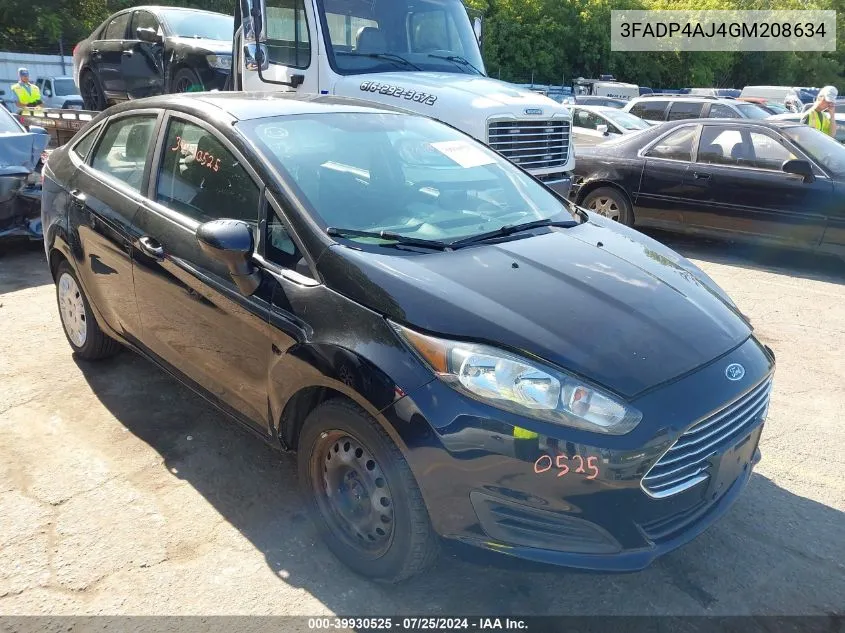 2016 Ford Fiesta S VIN: 3FADP4AJ4GM208634 Lot: 39930525