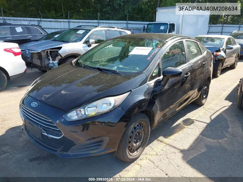 2016 Ford Fiesta S VIN: 3FADP4AJ4GM208634 Lot: 39930525